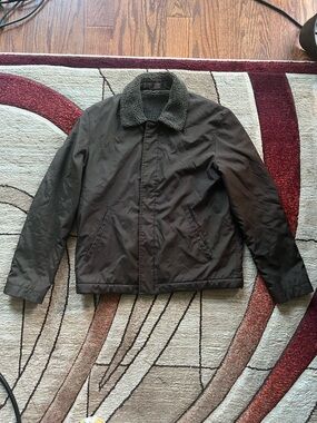 Perry Ellis Men’s Lined Jacket / Chocolate Brown, Medium